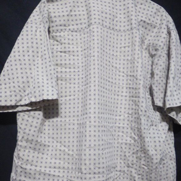 R&R CLASSICS, large 100% cotton, short sleeve button down shirt with pocket, GUC - Picture 11 of 11
